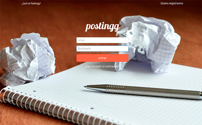 Postingg, aplicación web PHP
